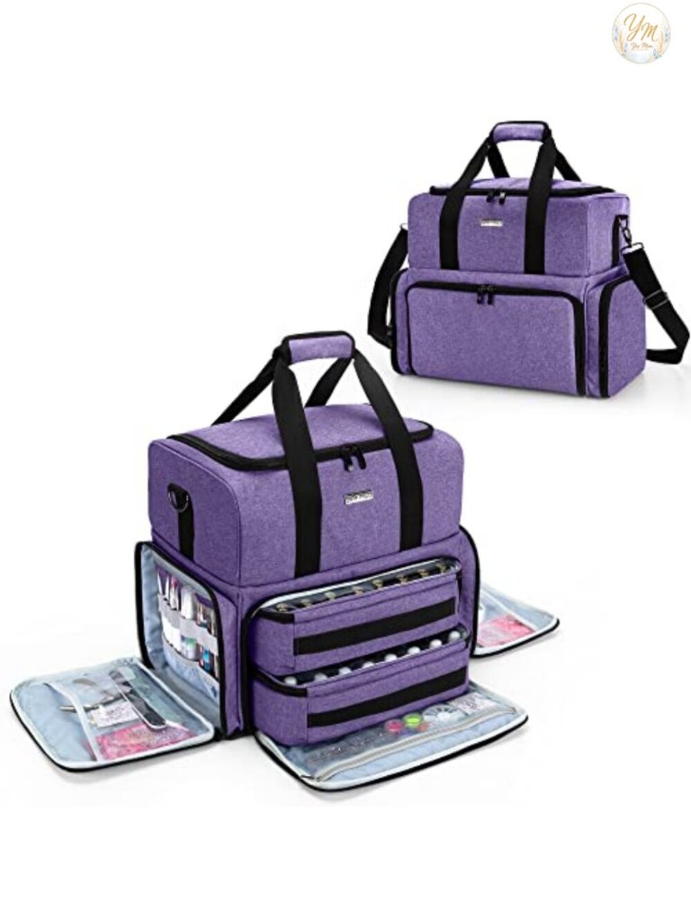 Nail Polish Organizer Holds 80 Bottles UV Nail Lamp Nylon Travel Case